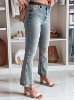 Dámské džínové zvonové kalhoty s páskem FAREVIS modré FashionStreet UY2483