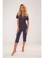 Dámské pyžamo De Lafense 642 Noela kr/r S-2XL