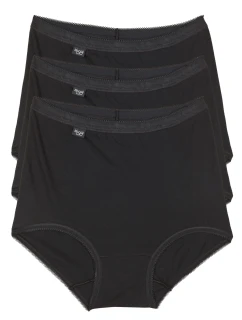 Dámské kalhotky 3 pack Basic maxi black - Sloggi