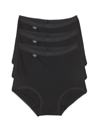 Dámské kalhotky 3 pack Basic maxi black - Sloggi