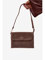 Malá Kabelka Listonoška z Eko semiše Tmavě béžová Lucelle