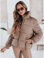 Dámská prošívaná zimní bunda s kapucí FashionStreet camel TY5063