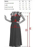 381-6 Lehké šifonové šaty LINDA s krajkovým výstřihem - BRUCE PINK