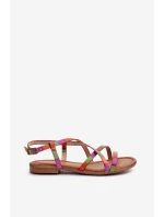 Ploché Dámské Kožené Sandály Maciejka 06635-39 Multikolor