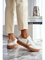 Dámské tenisky z pravé kůže na platformě Vinceza 79597 Bílé