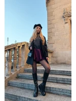 Dámské kotníkové boty Terisse na klínovém podpatku – černé