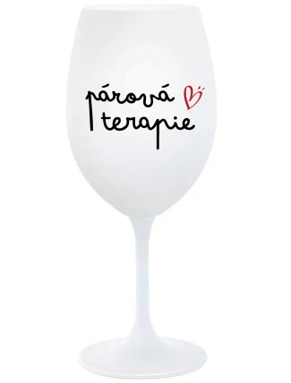 PÁROVÁ TERAPIE - bílá sklenice na víno 350 ml PÁROVÁ TERAPIE - bílá sklenice na víno 350 ml