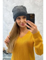 Dámská čepice Amira K359 graphite+white