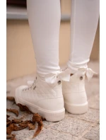 Zateplené Dámské Tenisky Se Švy Bílé Big Star OO274A479 Zateplené Dámské Tenisky Se Švy Bílé Big Star OO274A479