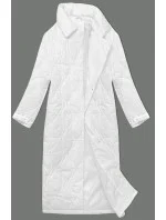 Bílý dámský oversize kabát (5M3177-281) Bílý dámský oversize kabát (5M3177-281)