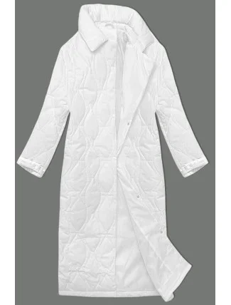 Bílý dámský oversize kabát (5M3177-281) Bílý dámský oversize kabát (5M3177-281)