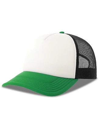 Atlantis Headwear Rapper-S 5 panelová Trucker kšiltovka 33.0262 white/black/green