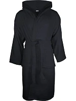 The One Towelling Velour Bathrobe Župan s kapucí 48.1043 anthracite