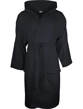 The One Towelling Velour Bathrobe Župan s kapucí 48.1043 anthracite