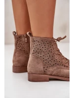 Dámské Boty Se Vzorem Hnědé S.Barski HY66-136