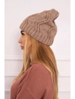 Fleecová čepice Sylwia K244 tmavě béžová