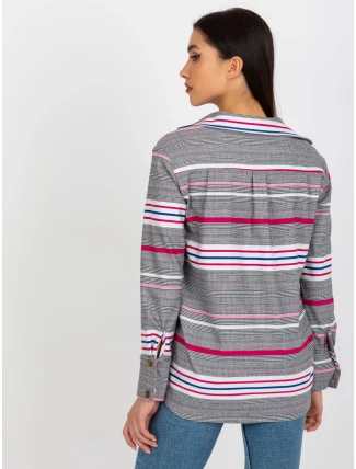 Dámská košile LK KS 509165.06X bílá a růžová - FPrice