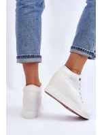 Vysoké tenisky na skrytém klínu Big Star LL274035 Bílé