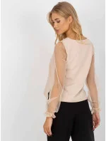 Dámská halenka LK BZ 506666 1.66P Béžová - FPrice Dámská halenka LK BZ 506666 1.66P Béžová - FPrice