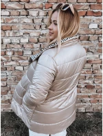 Dámská prošívaná bunda VETIS camel FashionStreet TY2977