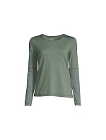 CASALL Essential Mesh Detail Tričko s dlouhým rukávem dusty green