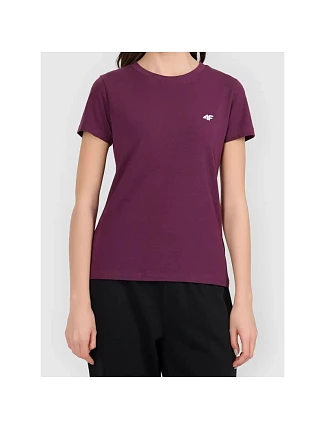 T-shirt slim bawełniany damski 4F 4FWAW26TTSHF3500-60S
