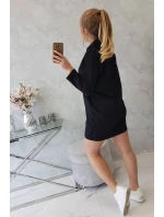 Šaty s kravatou černé