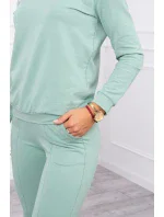 Tmavě mátová mikinová souprava