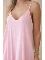 Mušelínové šaty na ramínka světle růžová Mušelínové šaty na ramínka světle růžová