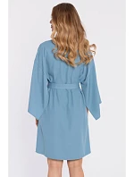 M908 Šaty s ozdobnými širokými rukávy - nebesky modré M908 Šaty s ozdobnými širokými rukávy - nebesky modré
