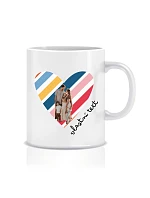 Personalizovaný klasický bílý keramický hrníček 300 ml s výřezem fotky na podkladu Personalizovaný klasický bílý keramický hrníček 300 ml s výřezem fotky na podkladu