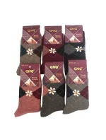 Ponožky WiK GNG art.003/21G Vlna Romb s květinovým froté 35-42