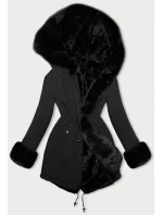 Černá oboustranná zimní bunda parka-kožíšek J Style (11Z8085) Černá oboustranná zimní bunda parka-kožíšek J Style (11Z8085)