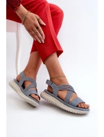 Lehké Dámské Pohodlné Sandály Na Suchý Zip Modré Ceclea Lehké Dámské Pohodlné Sandály Na Suchý Zip Modré Ceclea