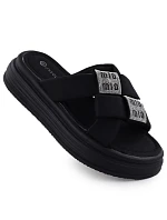 Dámské žabky na platformě se zirkony černé Potocki 16347