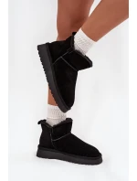 Sněhule z přírodního semiše vyhřívané s kožešinou Vinceza 97961 Černé