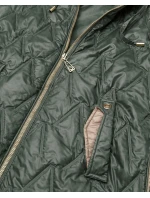 Lekka kamizelka damska ze złotym zamkiem Goodlookin khaki (B8586/B8587-11)