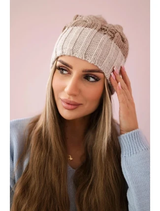 Paris fleecová čepice K212 tmavě béžová+béžová Paris fleecová čepice K212 tmavě béžová+béžová