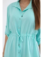 Šaty se zapínáním na knoflíky a zavazováním v pase mincovna