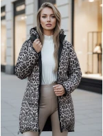 Dámská oboustranná bunda PURRBREEZ dlouhá prošívaná bunda s kapucí černá FashionStreet TY4661