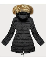 Dámská oboustranná zimní bunda khaki černá (w557-1big) Dámská oboustranná zimní bunda khaki černá (w557-1big)