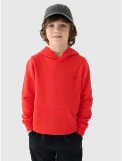 Chlapecká nepruhovaná mikina s kapucí 4F Junior 4FJWMM00TSWSM1292-70S