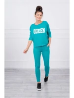 Sada Queen s potiskem zelená
