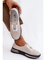 Dámské pohodlné boty z pravé kůže S.Barski LR61-7092 Béžové Dámské pohodlné boty z pravé kůže S.Barski LR61-7092 Béžové