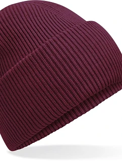 Beechfield B 385R Pletená čepice s manžetou "Recycled" 53.385R burgundy