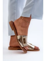 Zazoo 40384 Elegantní Dámské Kožené Žabky Zlaté