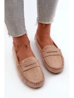Dámské eko semišové mokasíny, světle béžová Rerteria