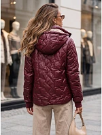 Dámská přechodová bunda s odnímatelnou kapucí, bordová, FashionStreet TY5777 Dámská přechodová bunda s odnímatelnou kapucí, bordová, FashionStreet TY5777