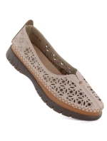 Béžové lodičky na klínku Sergio Leone PB291