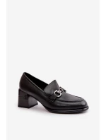 Elegantní Dámské Kožené Polobotky Na Podpatku Černé Vinceza 91116 Elegantní Dámské Kožené Polobotky Na Podpatku Černé Vinceza 91116